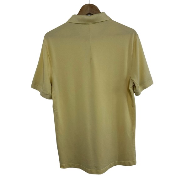 Lululemon Tech Pique Polo Short Sleeve Yellow Shirt Size Large Underarm Vents - Picture 2 of 11